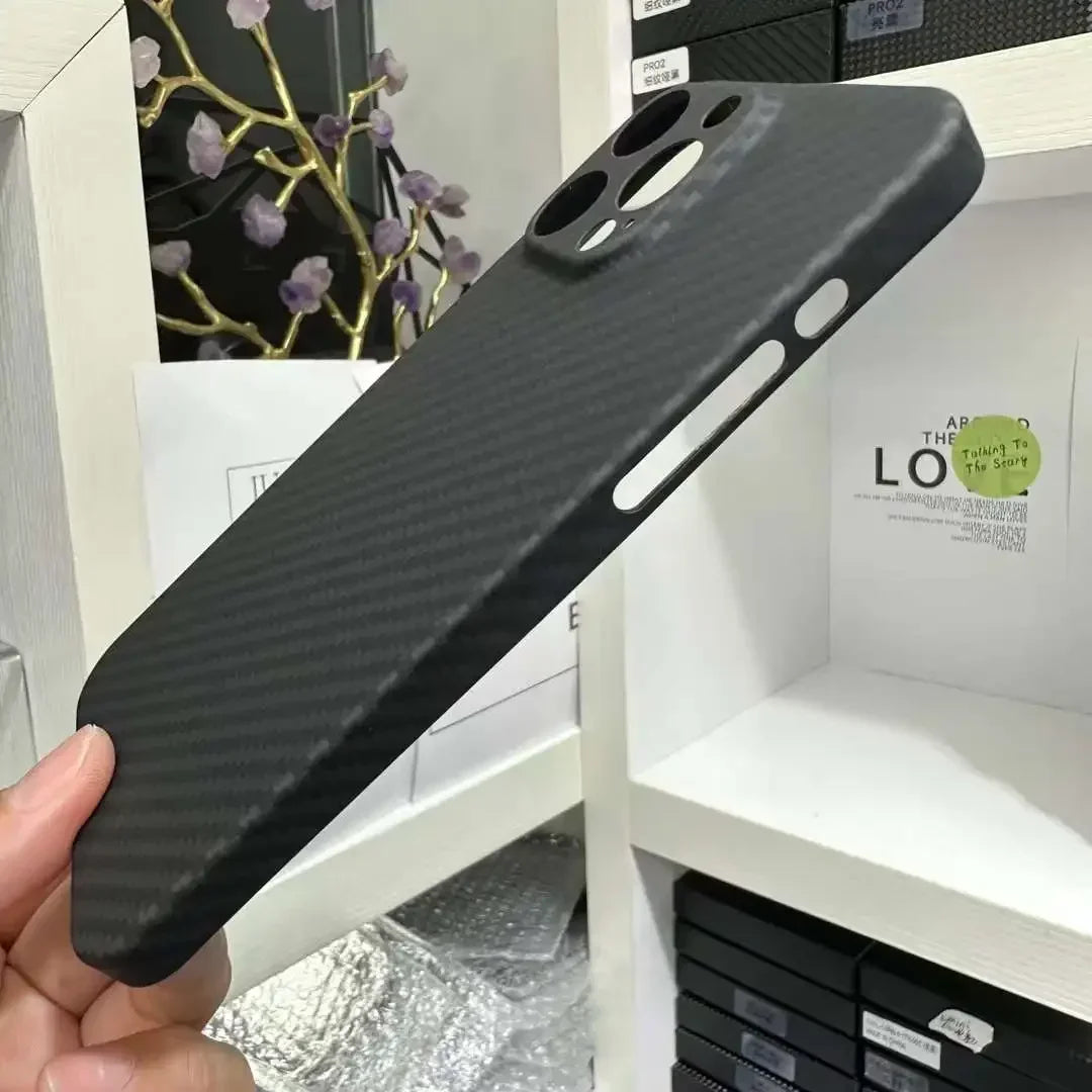 Magnetic Wireless Charge Carbon Fiber For iPhone 15 Pro Max Case