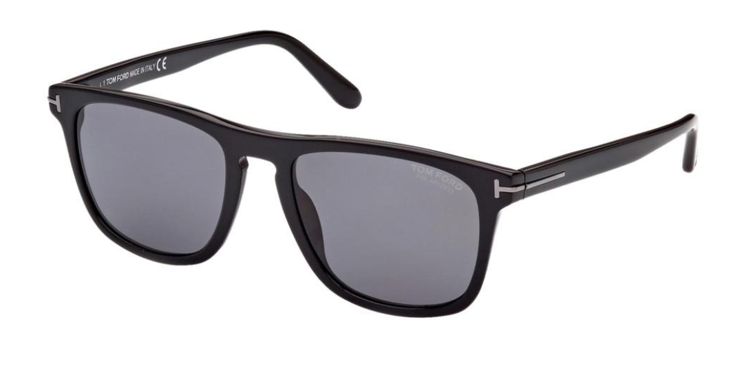 TOM FORD  Gerard Polarized Smoke Rectangular Men's Sunglasses